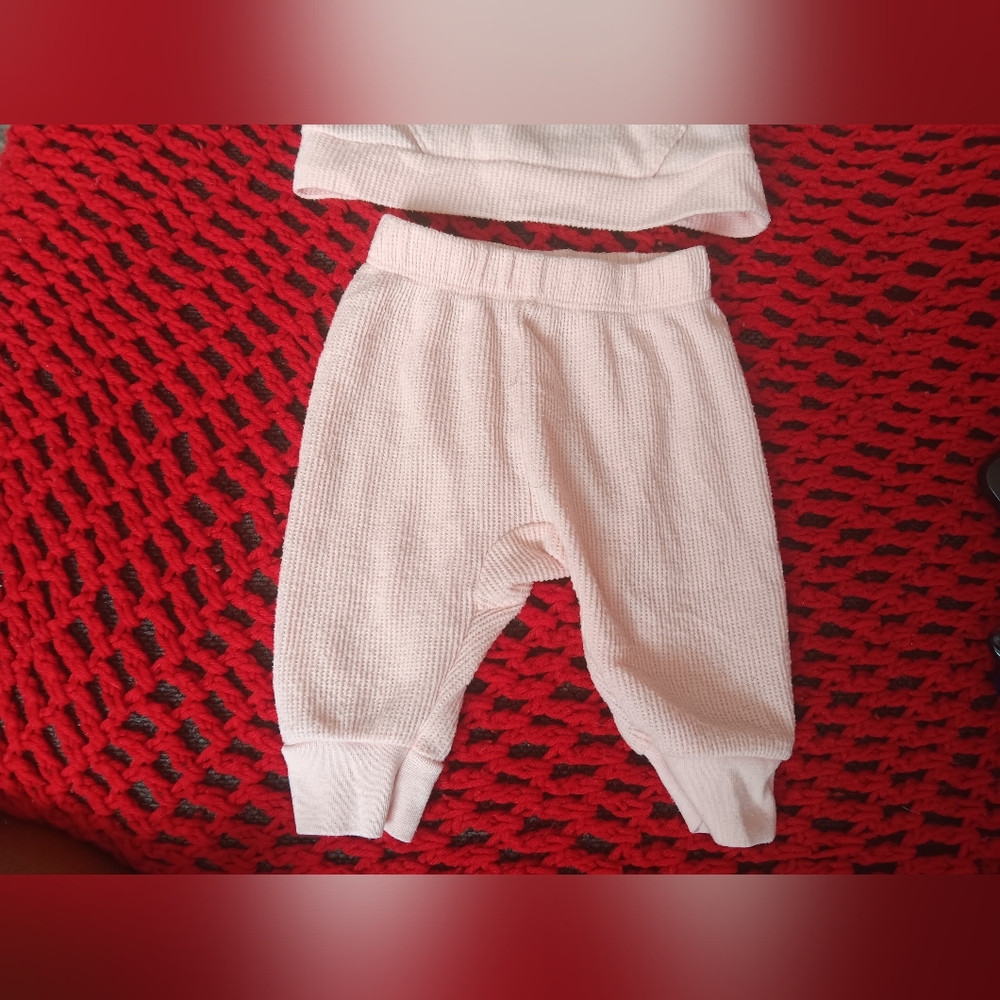 Pink Ribbed Toddler Sweatshirt and Pants Set - Picture 4 of 6